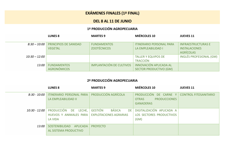 EXAMENES PA 2026